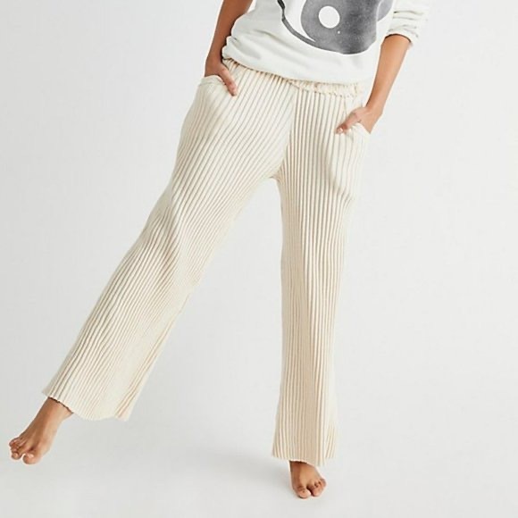 Free People Serena Ribbed Raw Edge Pants - Picture 2 of 9